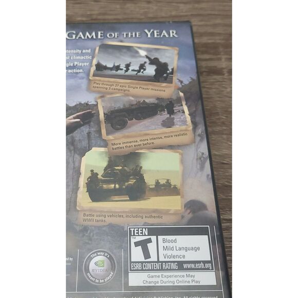 2005 Activision Call of Duty 2 PC CD-ROM 6 Disc Set Complete Untested Pre-Owned - Picture 4 of 10